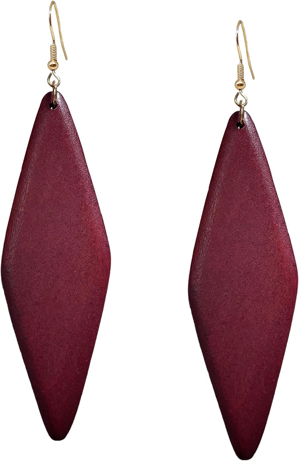 Bohemian Natural Wooden Geometric Dangle Drop Earrings Handmade Vintage Big Long Wood Earrings for Women Jewelry Gift