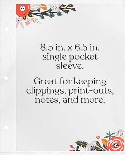 Miniatura 4 de Jot & Mark Protectores de páginas para carpetas de tarjetas de recetas o fotos de 4 x 6 pulgadas (25 unidades) Fundas de plástico transparente para