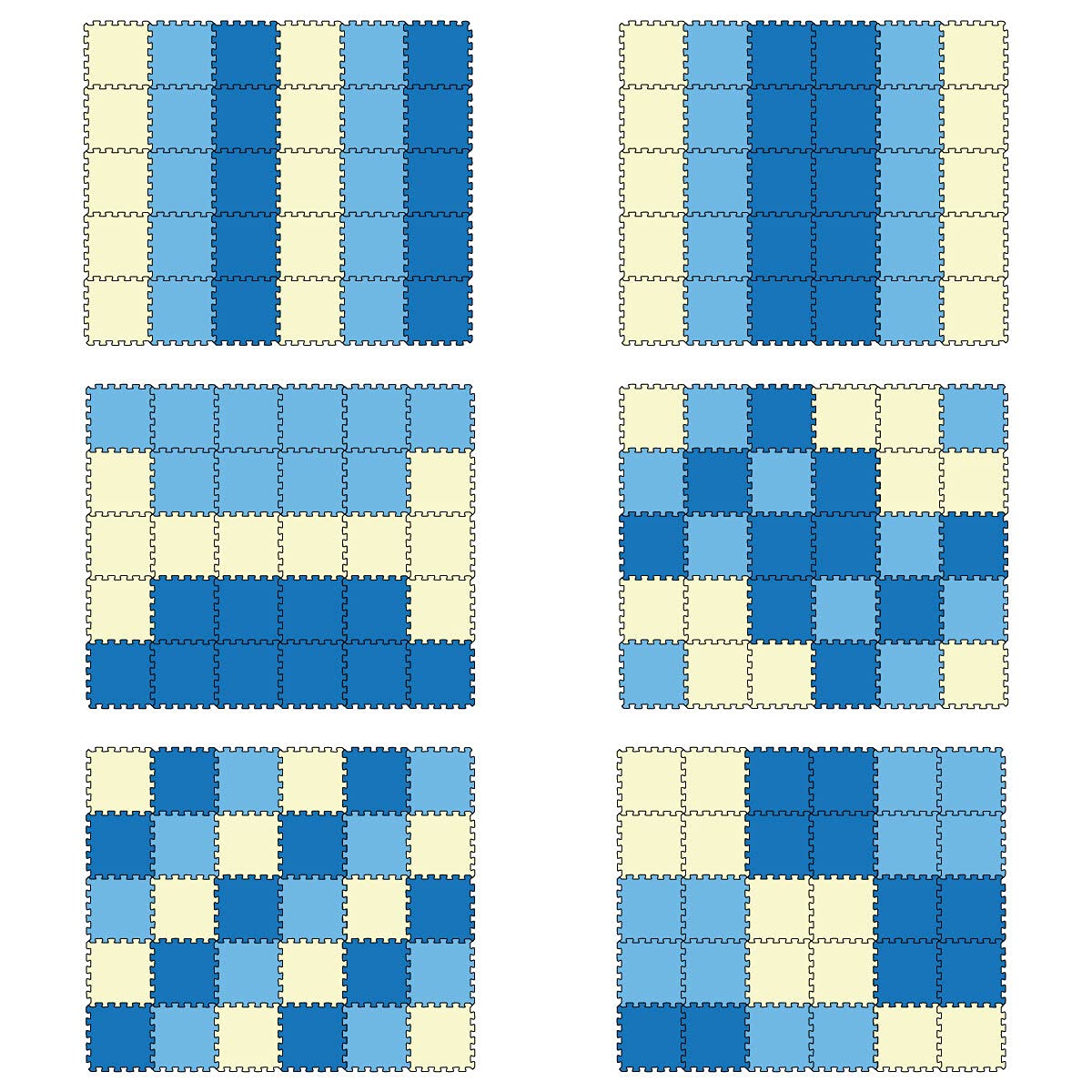 LittleTom 27 Pezzi Tappetino Puzzle per Bambini - 30x30 Tappeto Neonato Tatami da Gioco Schiuma EVA