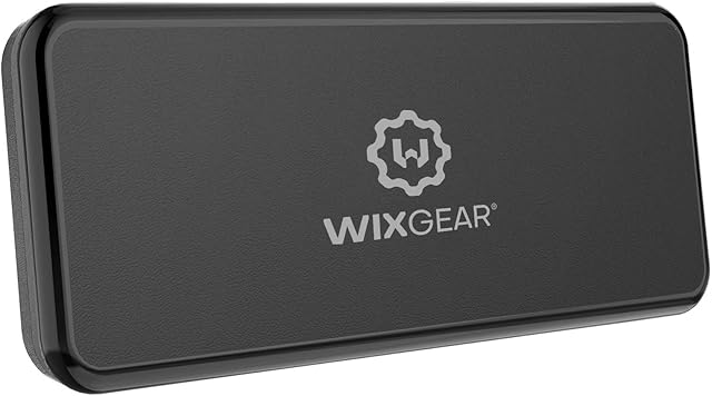 WixGear Magnetic Phone Car Mount Universal Stick On Rectangle Flat Dashboard Magnetic Car Mount Holder, for Cell Phones and Mini Tablets -Extra Strong with 10 Magnets!