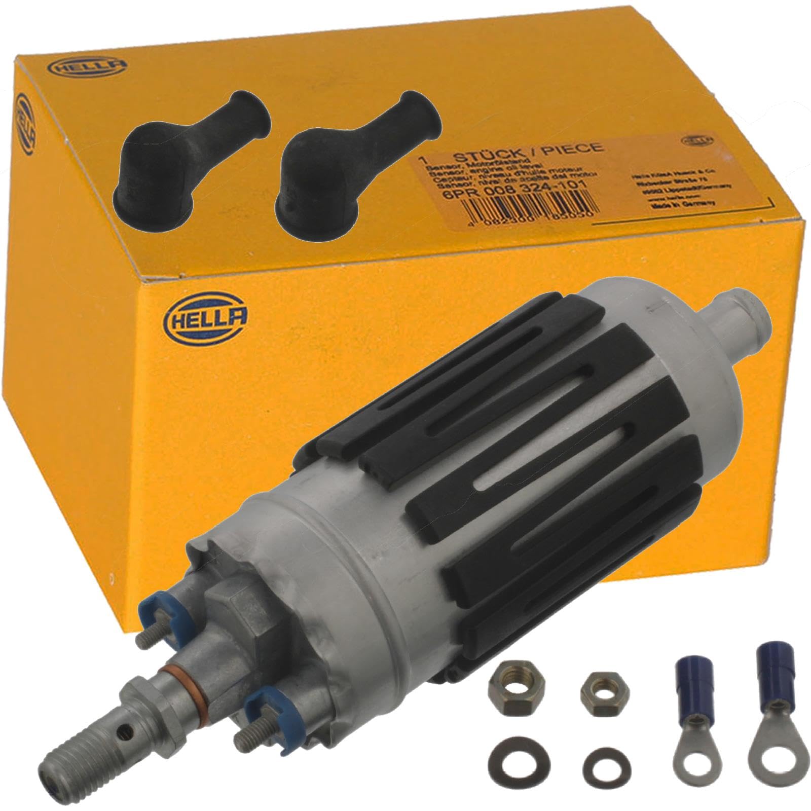 HELLA 8TF 358 146-191 Pompa carburante, elettrico, con materiale di montaggio, disaccoppiato