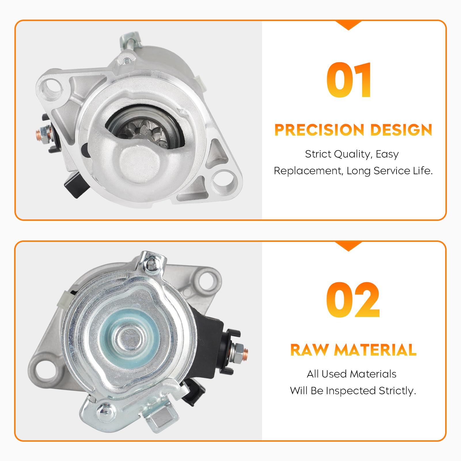 Starter Motor New For 2006-2008 Honda Accord 2.4L & Element, 2006-2011 Civic 2.0L, Acura Honda Starter Motor - Foto 14