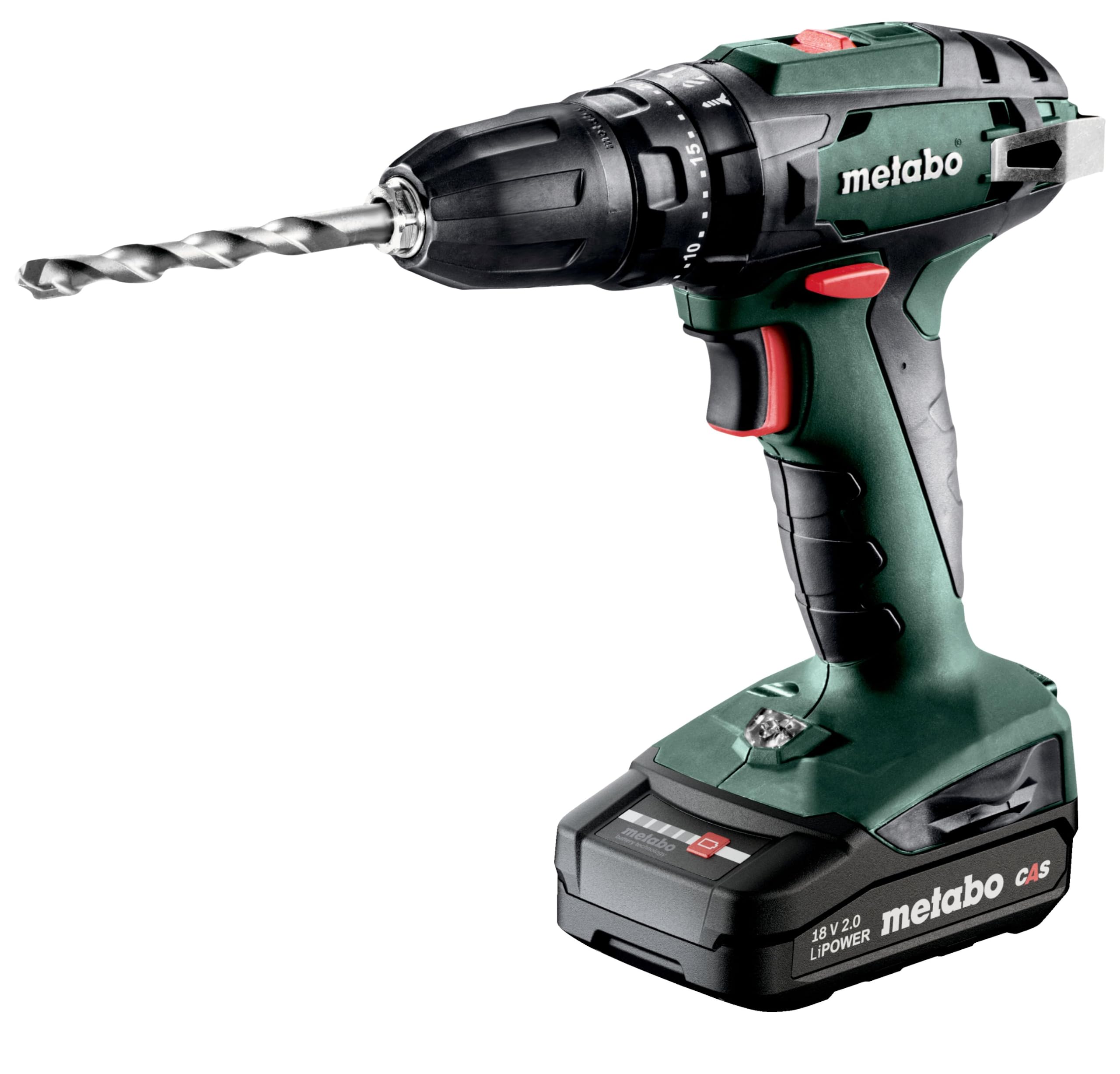 Metabo akumulatorowa wiertarko-wkrętarka udarowa SB 18 – 602245560 – 18 V – Lekka, kompaktowa i wszechstronna do mobilnego użytku – Zawiera akumulatory i ładowarkę