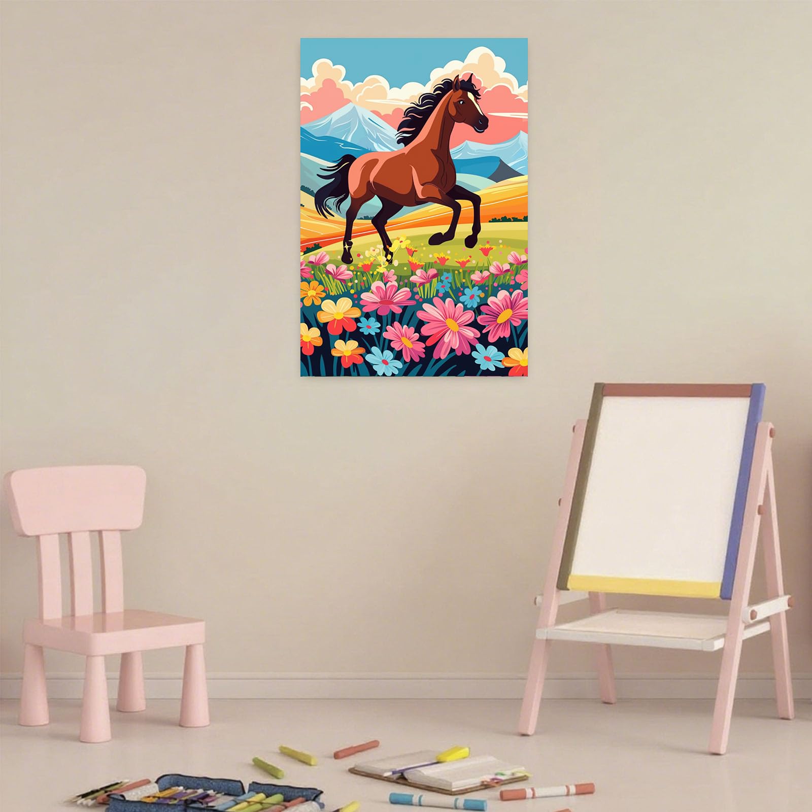 Amazon.co.jp: Arttoplus ペイントバイナンバーキット 子供用 フレーム