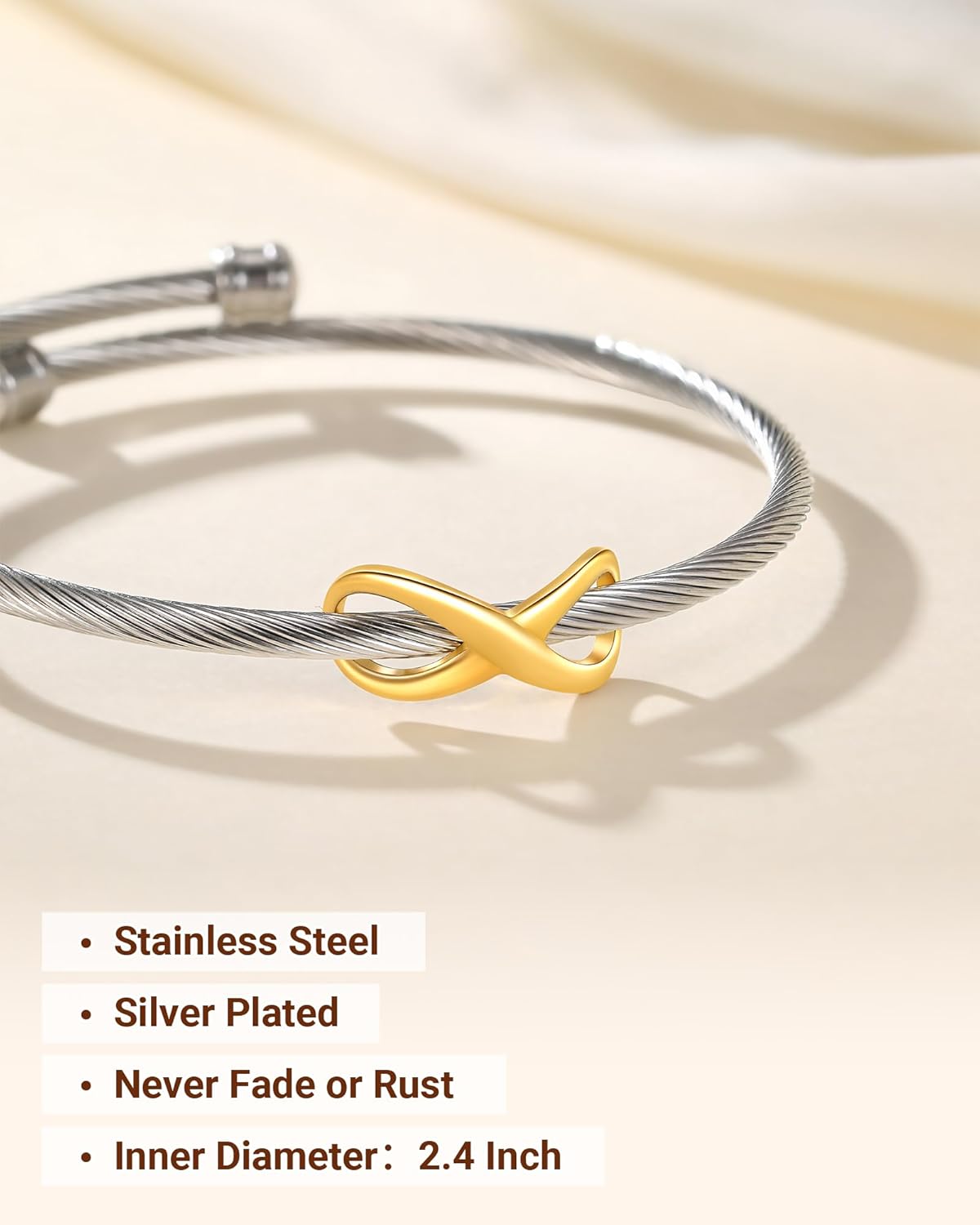 Infinity Bracelet for Daughter,Valentines Birthday Day Gifts - Image 5