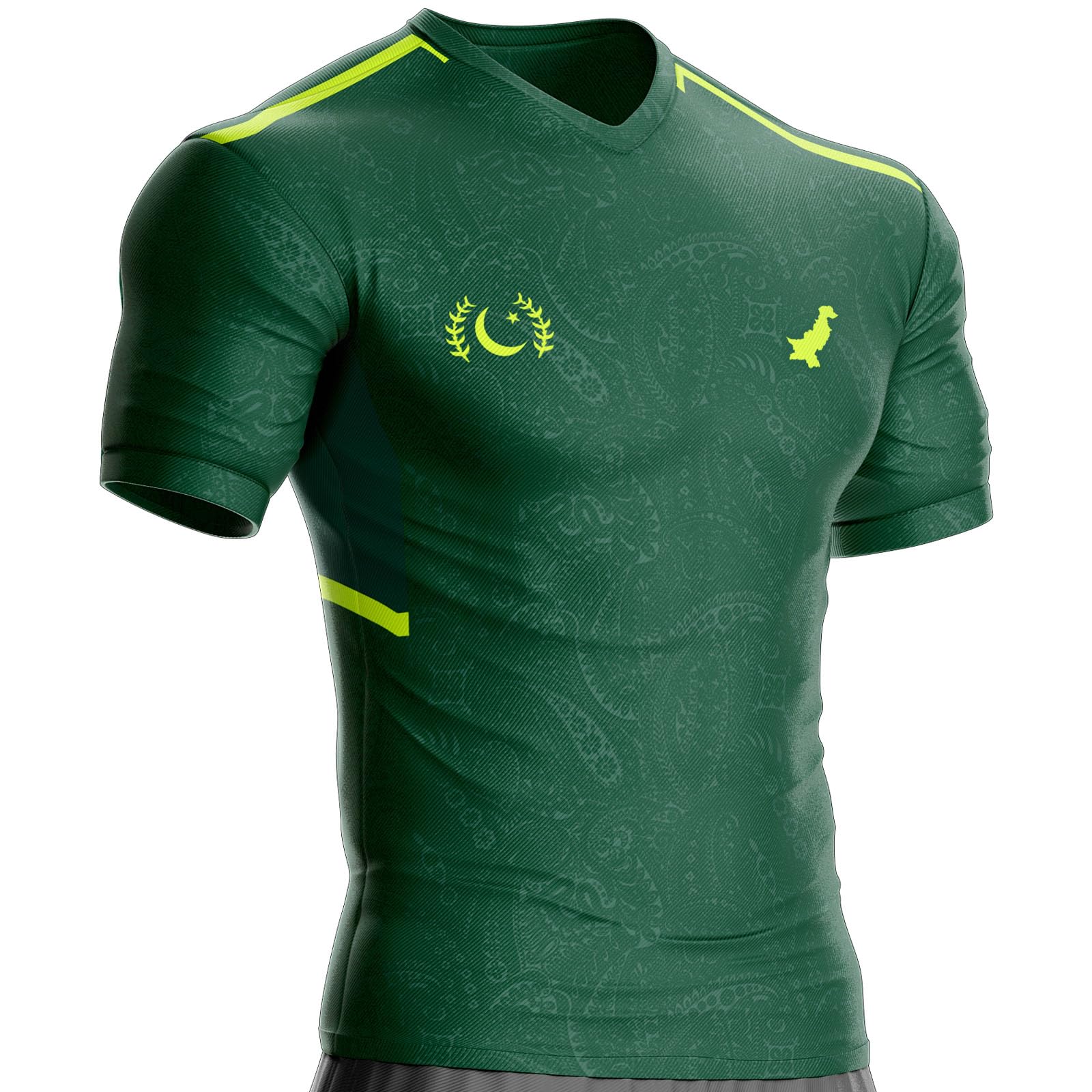 Maillot Pakistan Football PK-124 Microfibre Respirant, Cadeau, vêtement, Drapeau