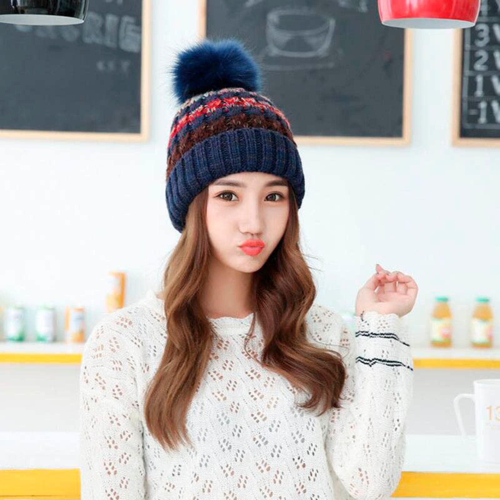 PAIHUIART Knitted Hat Beanie Hats Women Men Winter Hat Simple Women Knitted Hat Women Quality Winter Girls Warm Balaclava Knitted Hats Scarf