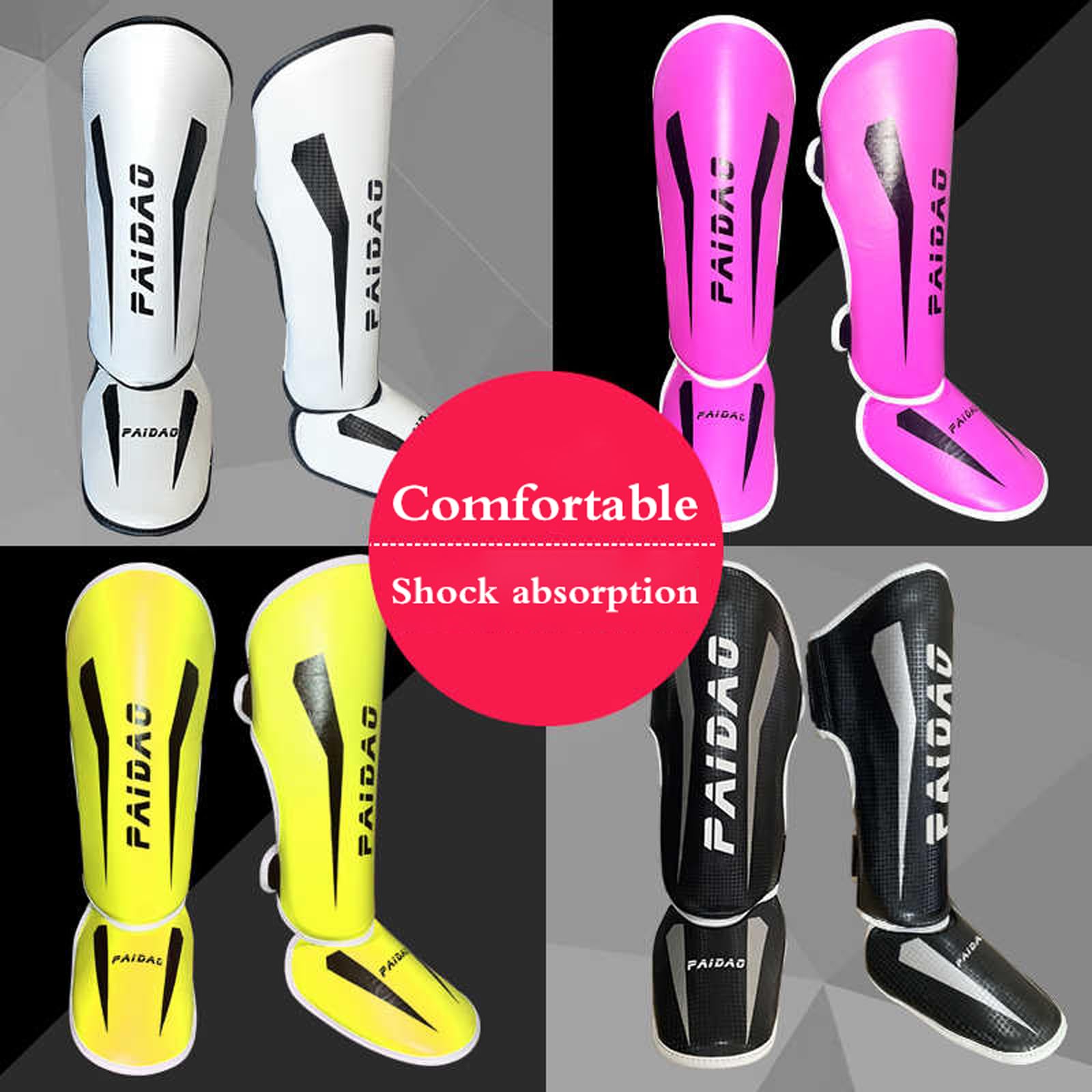 Parastinchi da Boxe,Paratibie Kick Boxing,Piedi Protezione Shin Guard,Pugilato Paratibie,Paratibia Kick Boxing Muay Thai,Ammortizzanti,Antiscivolo,per Arti Marziali,Karate,Taekwondo