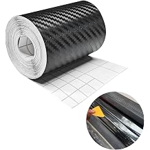 Wevdn 3D Carbon Fiber Vinyl Tape, 3 Inch23ft Carbon Fiber Wrap Auto Door Edge Window Trim Detailing Tape, Anti-Scratch Self Adhesive Auto Door Entry Guards Vinyl Overlay Wrap Roll