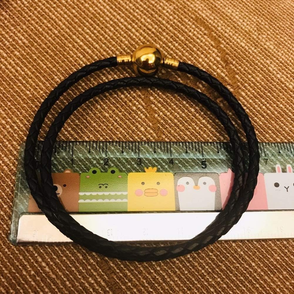 JMQJewelry Leather Charm Braided-Double Chain Womens Charm for Bracelets Girl Jewelry 18cm 7.1inches Christmas Halloween 2023