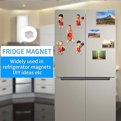 Miniatura 5 de MIN CI Paquete de 16 imanes de barra de neodimio, 1.575 x 0.394 x 0.197 in, potentes imanes permanentes de tierras raras con adhesivo de doble cara,