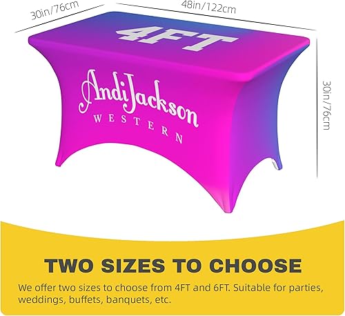 Miniatura 8 de Mantel personalizado con texto del logotipo de la empresa, mantel de elastano elástico personalizado para eventos de ferias comerciales, mantel