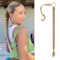 Vista 33 de SEIKEA Extensión de Cola de Caballo Larga DIY Trenzada con Banda para el Cabello, Extensiones de Cabello Liso Envolvente, Postizo Sintético Suave