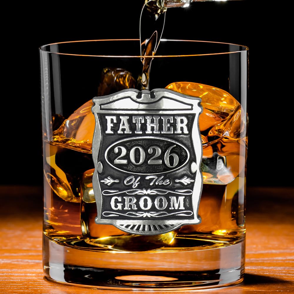 English Pewter Company 325 ml ojciec pana młodego szklanka do whisky spersonalizowany z Twoim rokiem – idealne prezenty ślubne dla drużbów – pudełko prezentowe [WD006]