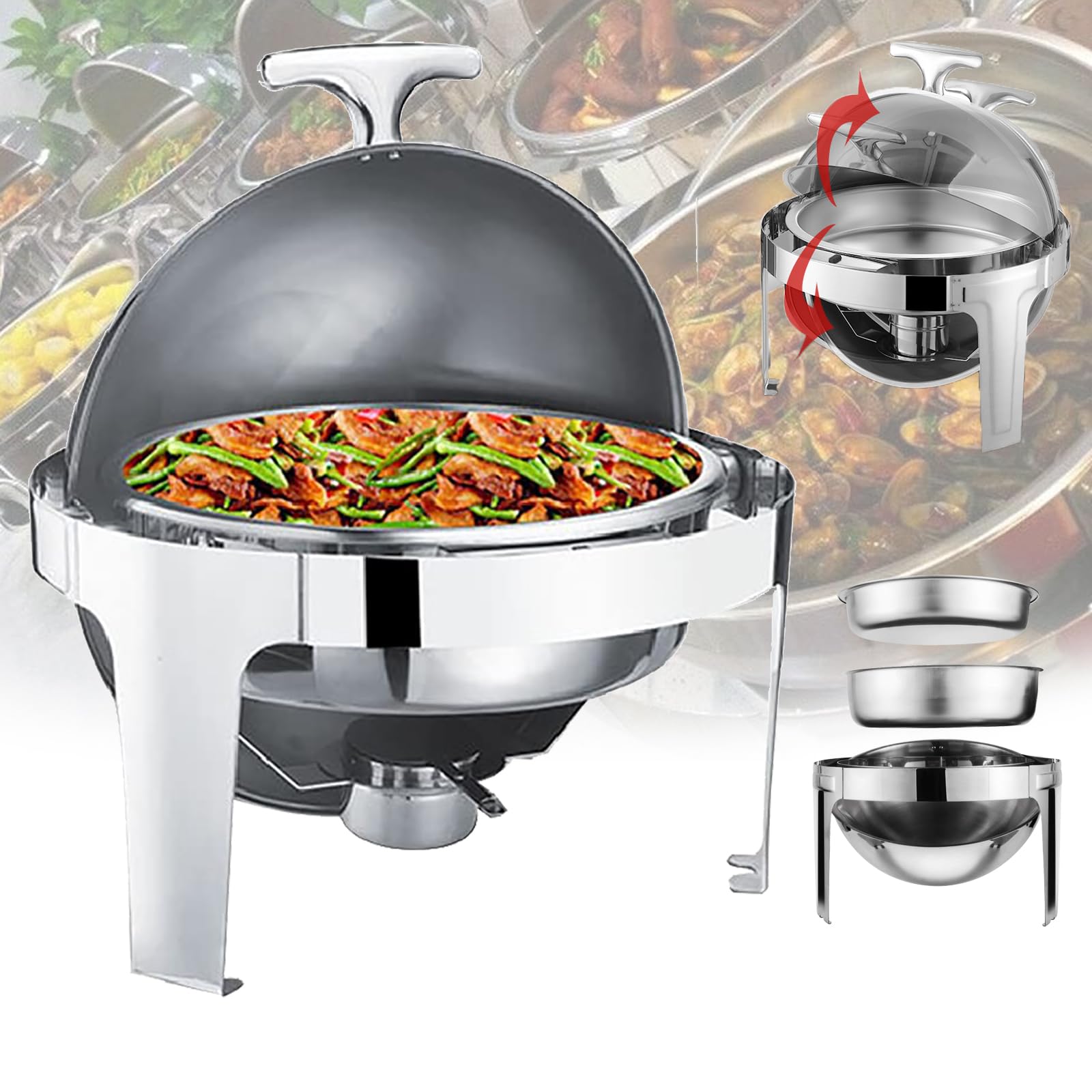 Chauffe-plats amovible pour servir des repas chauds sans effort de nettoyage