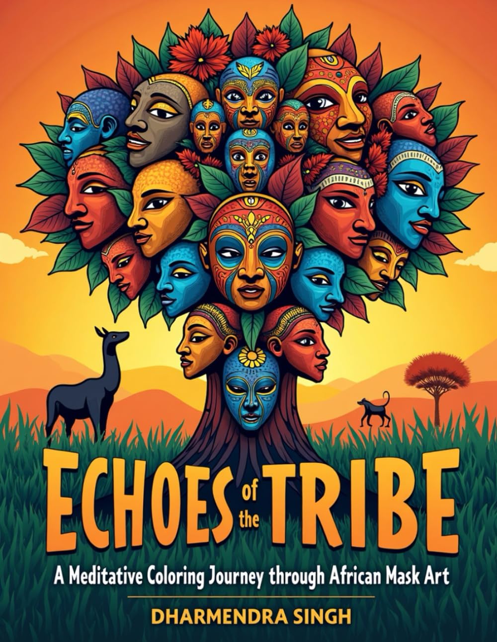 Echoes of the Tribe: A Meditative Coloring Journey through African Mask Art (Echoes of the Tribe: African Tribal Art Series)