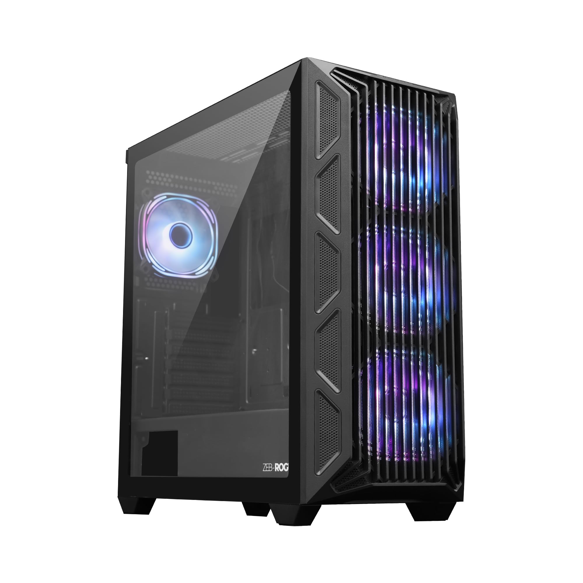 Zebronics Gaming PC Cabinet, E-ATX/ATX Support, USB 3.0, RGB Fans, High Airflow Design, Tempered Glass Panel, Top & Front 360mm AIO Support, Bottom PSU Design, Magnetic Dust Filters (Rogue, Black)-image-10