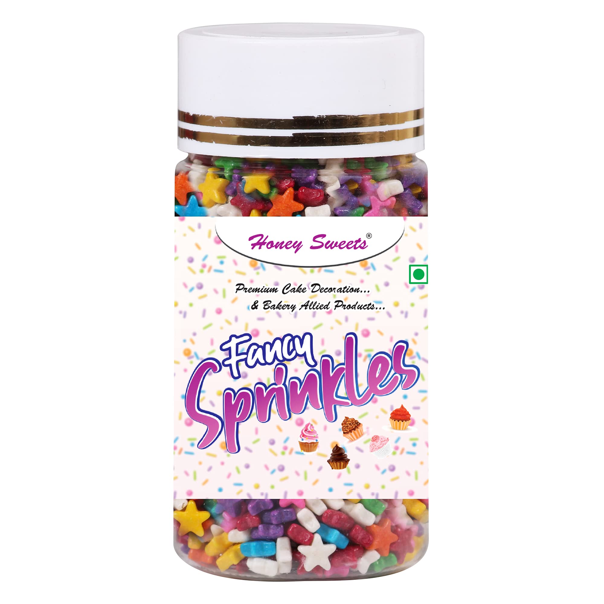 Honey Sweets Edible Star Shaped Candy Sprinkles for Cake Decoration | Star Candy for Cake Decor | for Cake Decorations & Toppings | Dessert, Cakes, Cupcakes, Waffles, Cookies (100 Grams) (B09HPZNH1F) Amazon Price History, Amazon Price Tracker