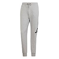 adidas Homme Essentials Big Logo French Terry Pant, Medium Grey Heather/Black