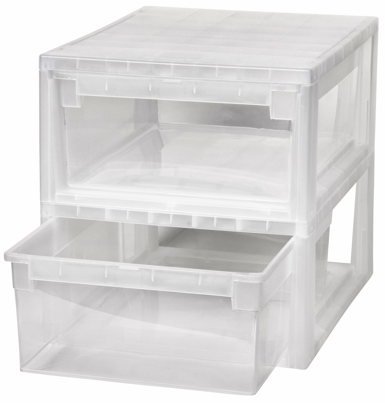 2 Stück Schubladenboxen mit Nutzvolumen 12 Liter pro Box. Passend für z.B. Socken, Shirts, Papier, etc. Maße pro Box: 29,6 x 39 x 16 cm