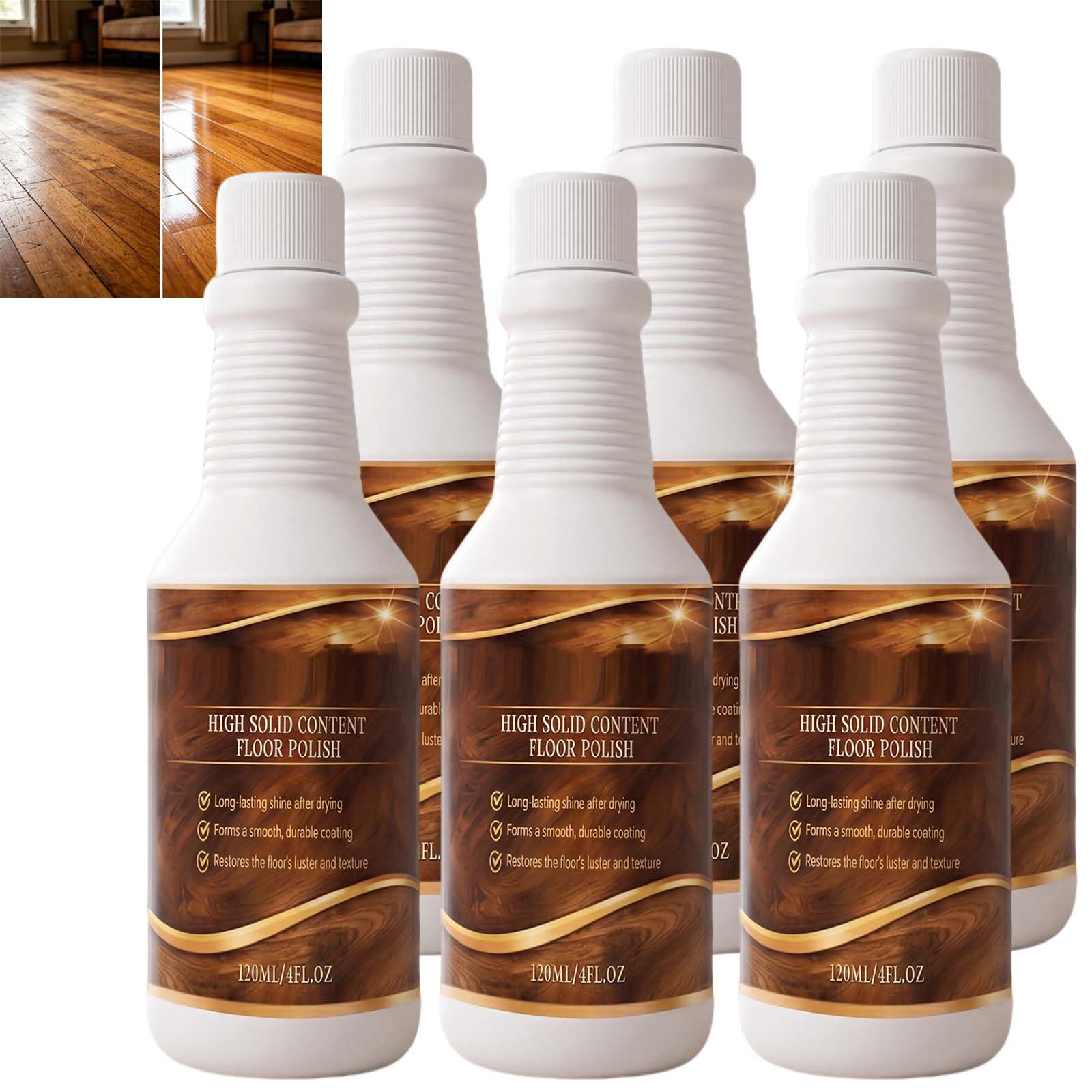 Pulidor de suelos de madera dura, brillo rápido, revive el brillo y cubre arañazos finos Fl/oor Polis/h, revive sin lijar pisos de madera y/o polo/ish, Wood F/loor Po/lish Cuidado natural y agente