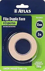 Atlas - Fita Adesiva Dupla Face com Espuma, Rolo de 12 mm x 2 m