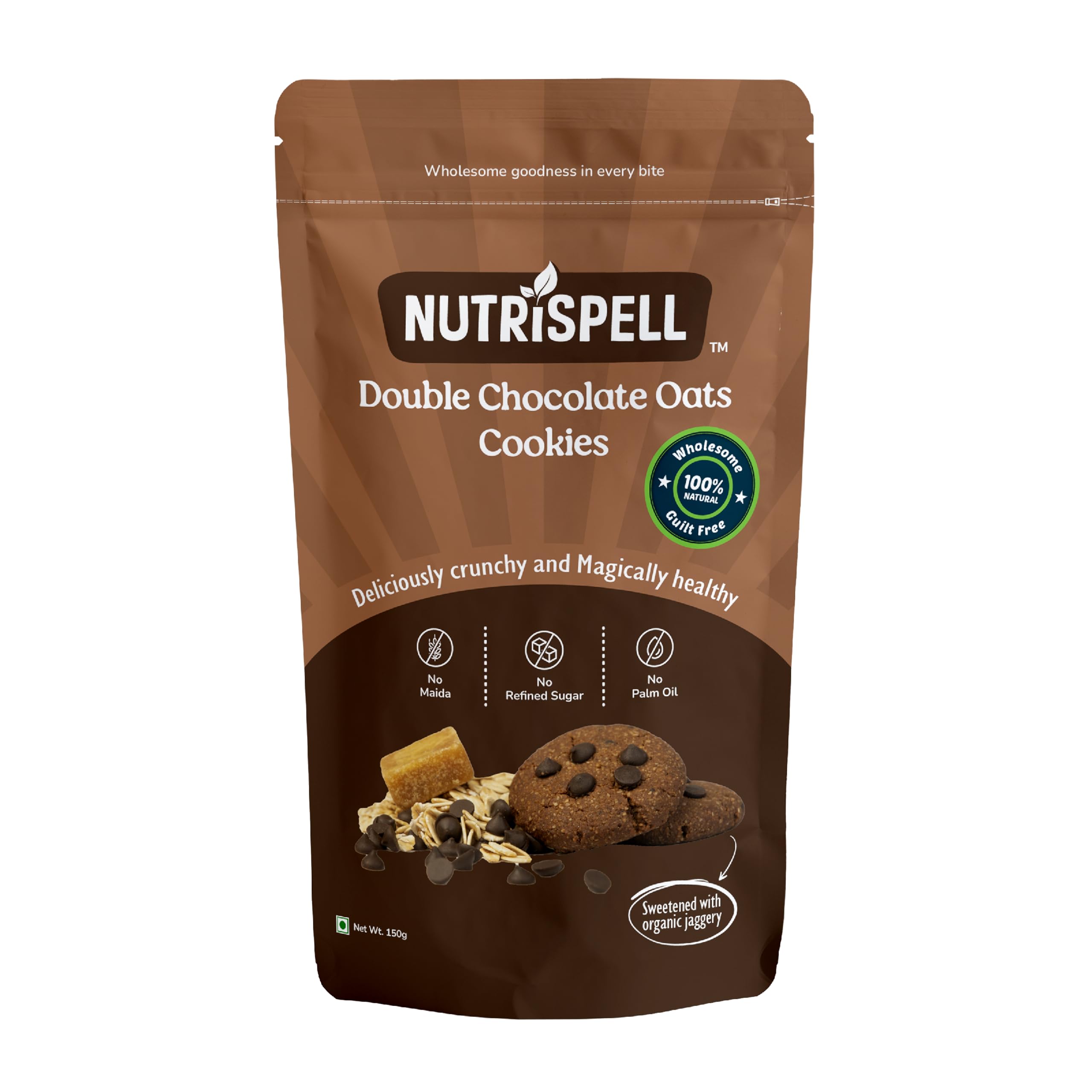 Nutrispell Double Chocolate Oats Cookies, High protein High fibre Biscuits, No Maida, No sugar, No preservatives, Oats & Jaggery Cookies, 150g (B0BL3R6TBM) Amazon Price History, Amazon Price Tracker