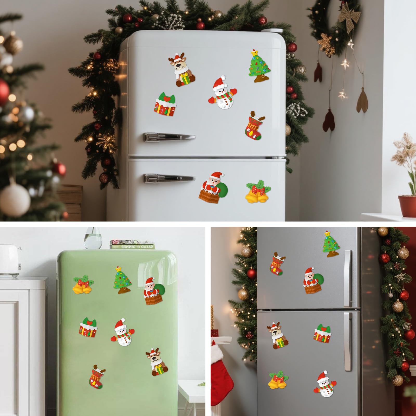 Qunkun Weihnachten Gipsfiguren Bemalen Bastelset, Gipsfiguren zum Bemalen, DIY Malset Bastelset Set, Kunst und Handwerk Set, Weihnachten Kreative Geschenk Spielzeug