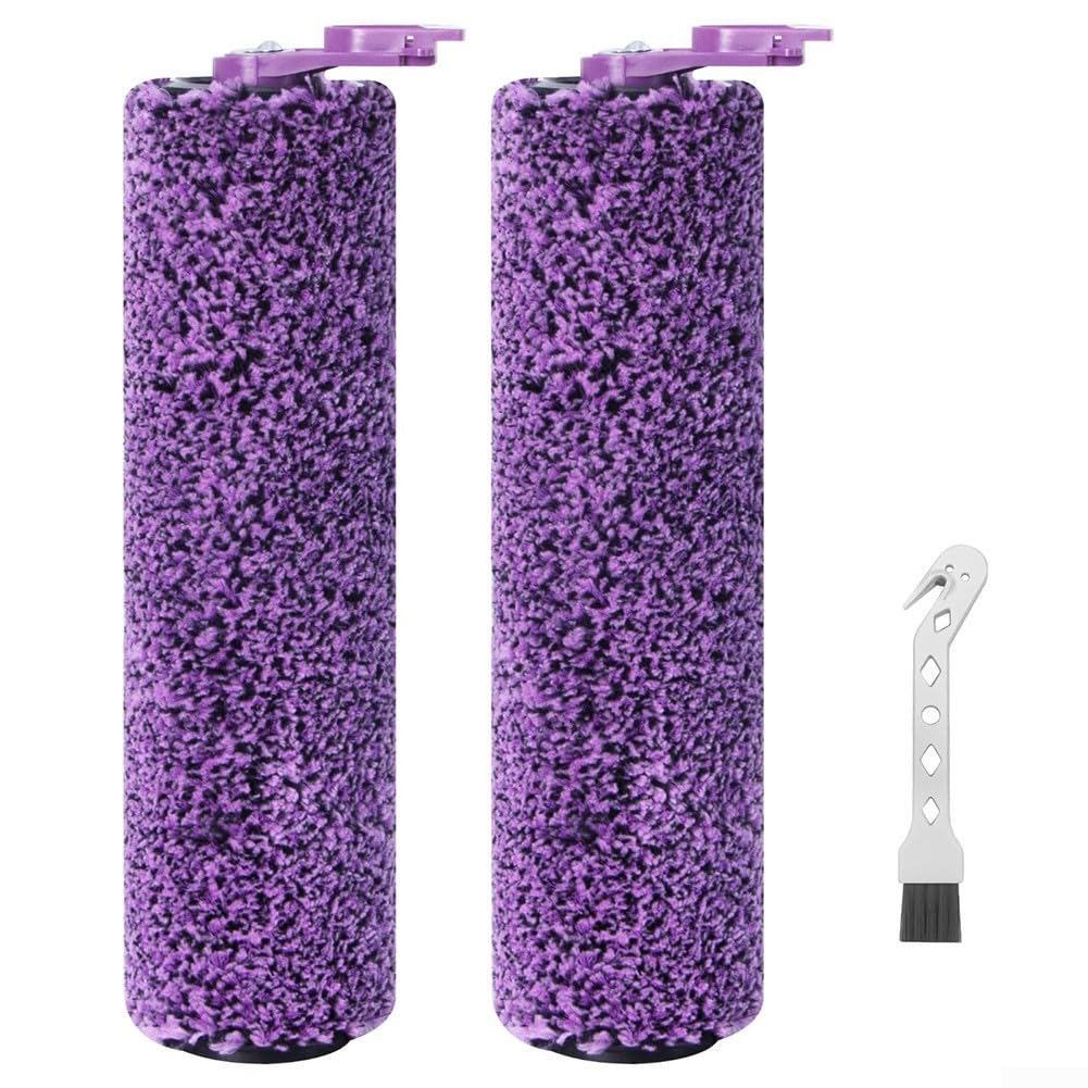TDCuizent Replacement Brush Roller Kit for Shark Steam PickUp WW200 WW201 WW205 WW201Q Robot Vacuum Cleaner Accessories Includes 2 Main Roller Brushes and 1 Cleaning Brush for Effective Dirt Removal
