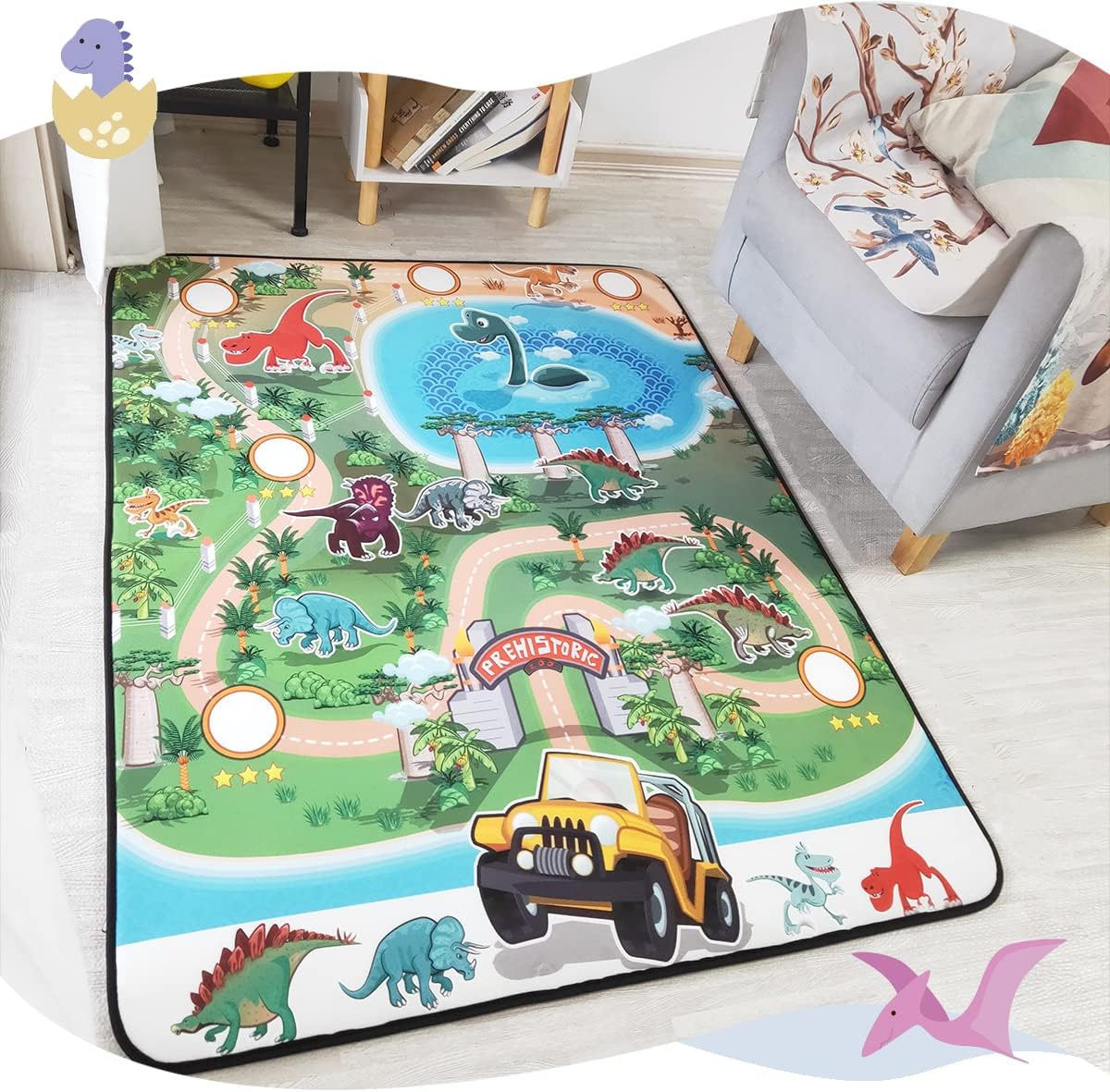 Super Deal Product Large Kids Rugs for Playroom Thicken Kids Play Rug Mat Memory Foam Materical Playmat with Non-Slip, Educational Area Rug for Boys/Girls, City Town 60 x 72 inches Cheapest 🛒 Large Kids Rugs for Playroom Thicken Kids Play Rug Mat Memory Foam Materical Playmat with Non-Slip, Educational Area Rug for Boys/Girls, City Town 60 x 72 inches