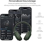 TOZO HT3 Casques d'annulation hybride de bruit, 90H Écouteurs sans fil sur écouteurs Bluetooth Headset, Spatial Audio AI Dialoguez avec 5 Mics, prend en charge la connexion double et USB-C Entrée, avec 32 EQ Modes musicaux