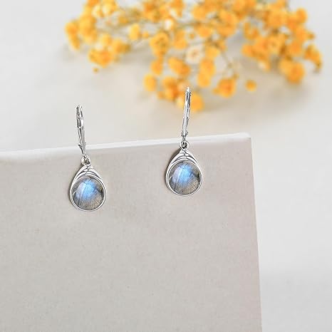 Oorbellen met schelp Parel en grote zwarte Onyx | Zilveren Edelsteen