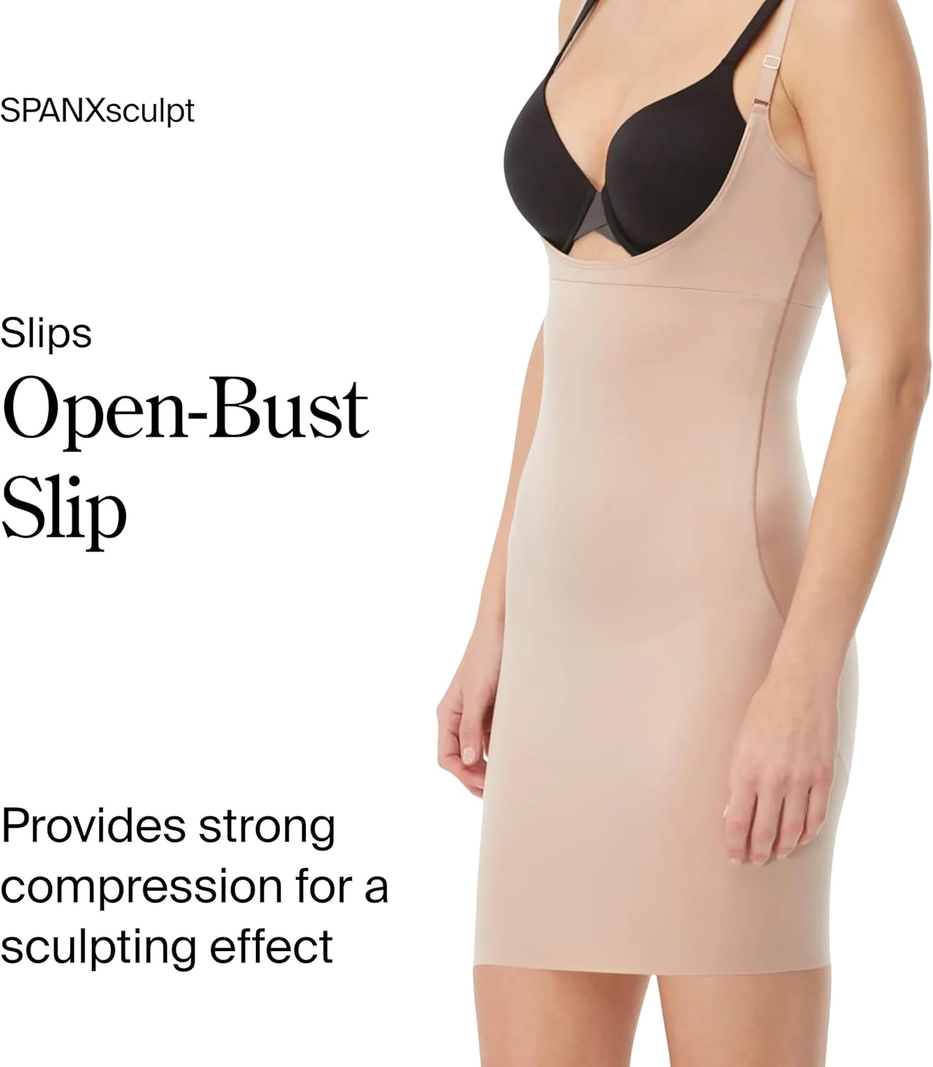 SPANX SmartGrip Open Bust Full Slip - Breathable Body Shapewear - Lightweight - Medium Compression - Anti-Slip Construction - Image 2