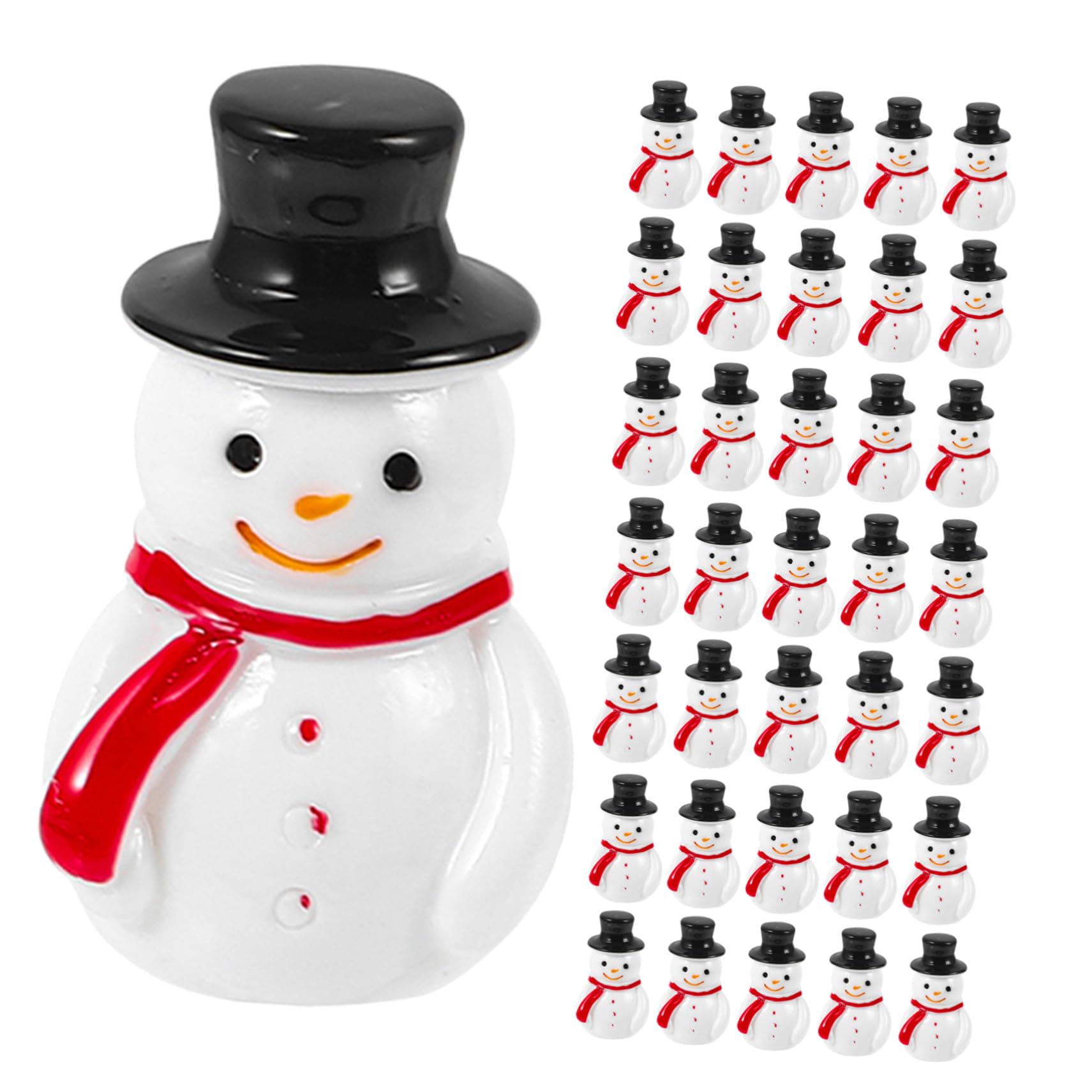 PRETYZOOM 200 Stck. Mini Snowman Dekoration Kleiner Schneemann Weihnachtsmikrolandschaftsdekoration Weihnachts-schneemann-Statue Zum Basteln Harz