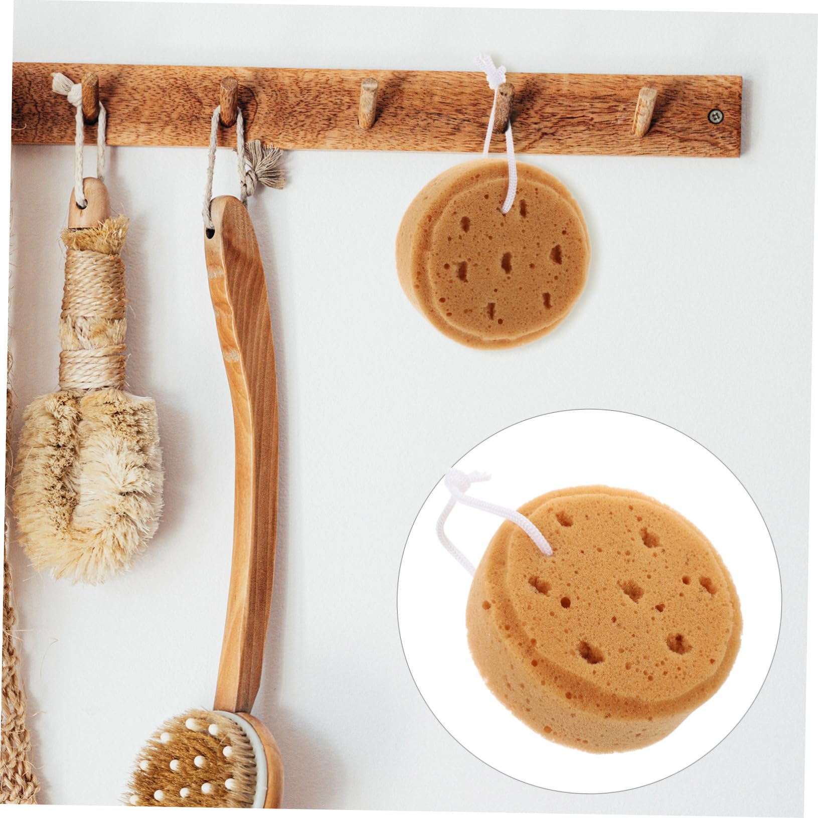 Healvian 5 Set Di Spugne Da Bagno Spesse Per Il Corpo Cordino Da Appendere Esfoliante Scrubber Per Il Corpo Per Uomini E Donne Facile Da Asciugare 4 Pezzi*5