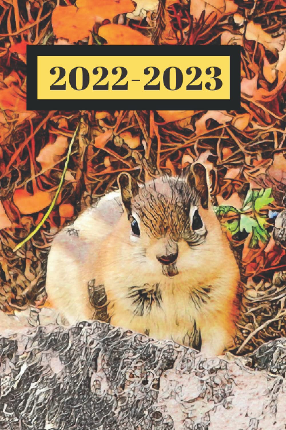 Autumn Brown Chipmunk Squirrel Dated Calendar Planner 2 years To-Do Lists, Tasks, Notes Appointments: Cute Small Pocket/Purse Size at-A-Glance Schedule Gift Notebook for Wildlife Lovers
