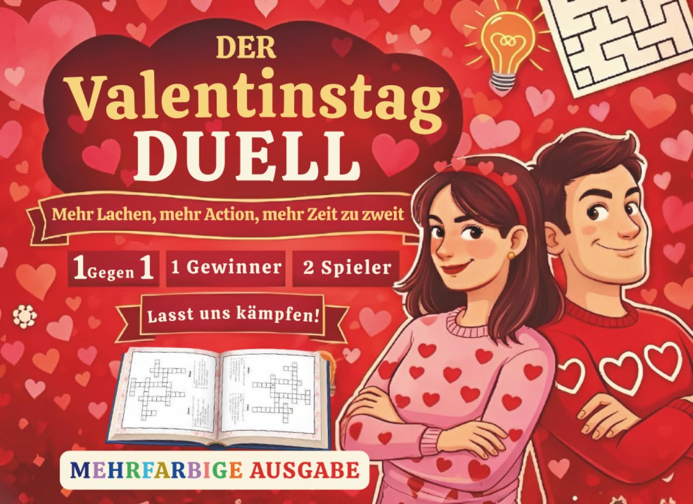 Das Valentinstag Duell: Paar-Spielbuch voller interaktiver Rätsel und Spaß (1gegen1) | Kreative Ideen für mehr Zeit zu zweit