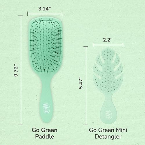 Miniatura 7 de Wet Brush Go Green - Cepillo desenredante tipo paleta, cerdas IntelliFlex ultrasuaves con diseño AquaVent para extender tratamientos uniformemente,