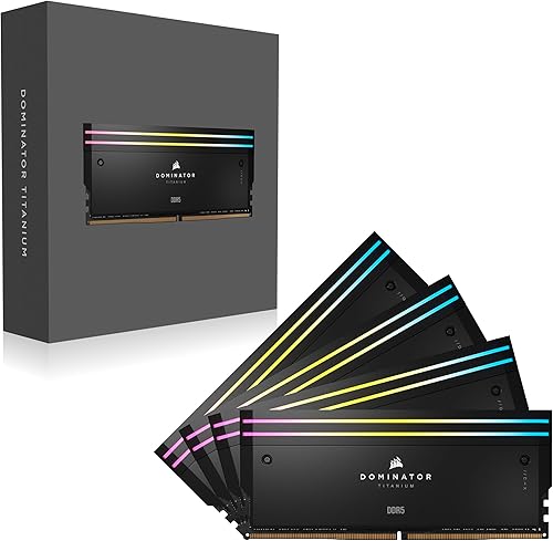 Miniatura 6 de CORSAIR Dominator Titanium RGB DDR5 RAM 64GB (4x16GB) DDR5 6400MHz CL32 Intel XMP iCUE Memoria de computadora compatible con Intel XMP iCUE, negro