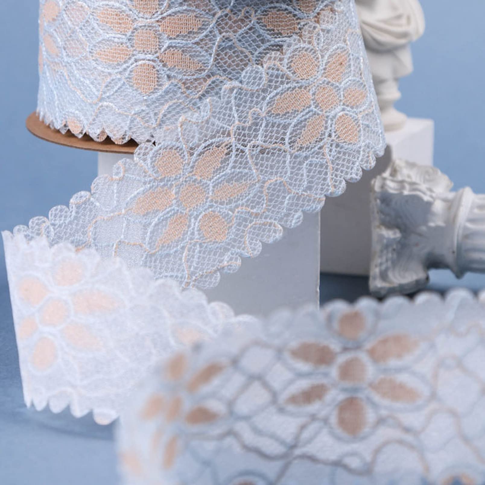 Wykończenie frędzlami Taśmy do haftu 1,5", 10 jardów, wstążki jednostronne, materiały ​​tworzenia kokard, opaski na głowę DIY, szycie(Gray Blue)