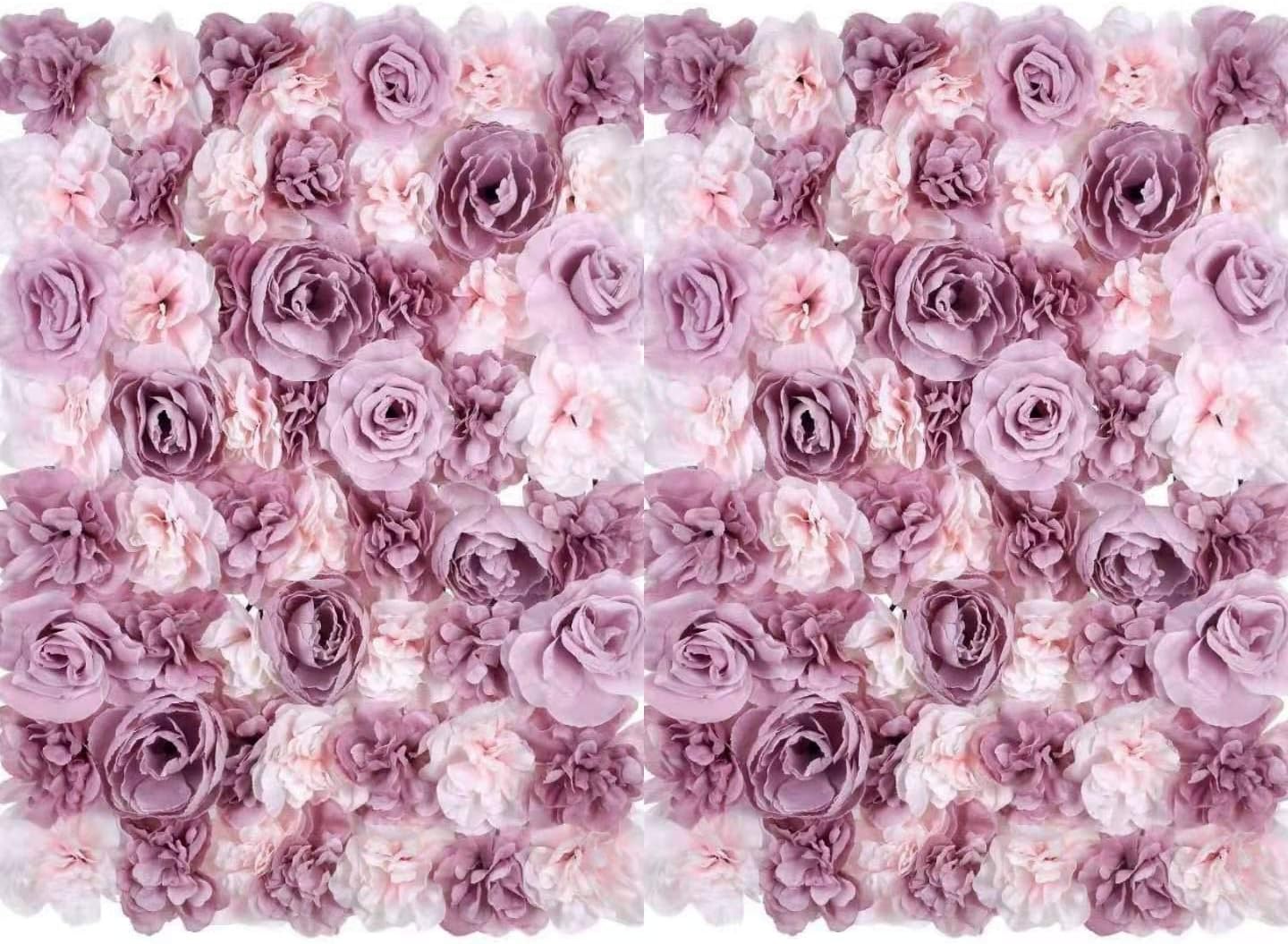 Amazon Com Oweru 2 件人造花牆 牆壁花絲玫瑰 花朵牆板 24 X 16 英吋 約50 8 X 40 6 公分 用於婚禮派對 教堂牆壁 舞台背景裝飾 Emert 粉末 居家與廚房