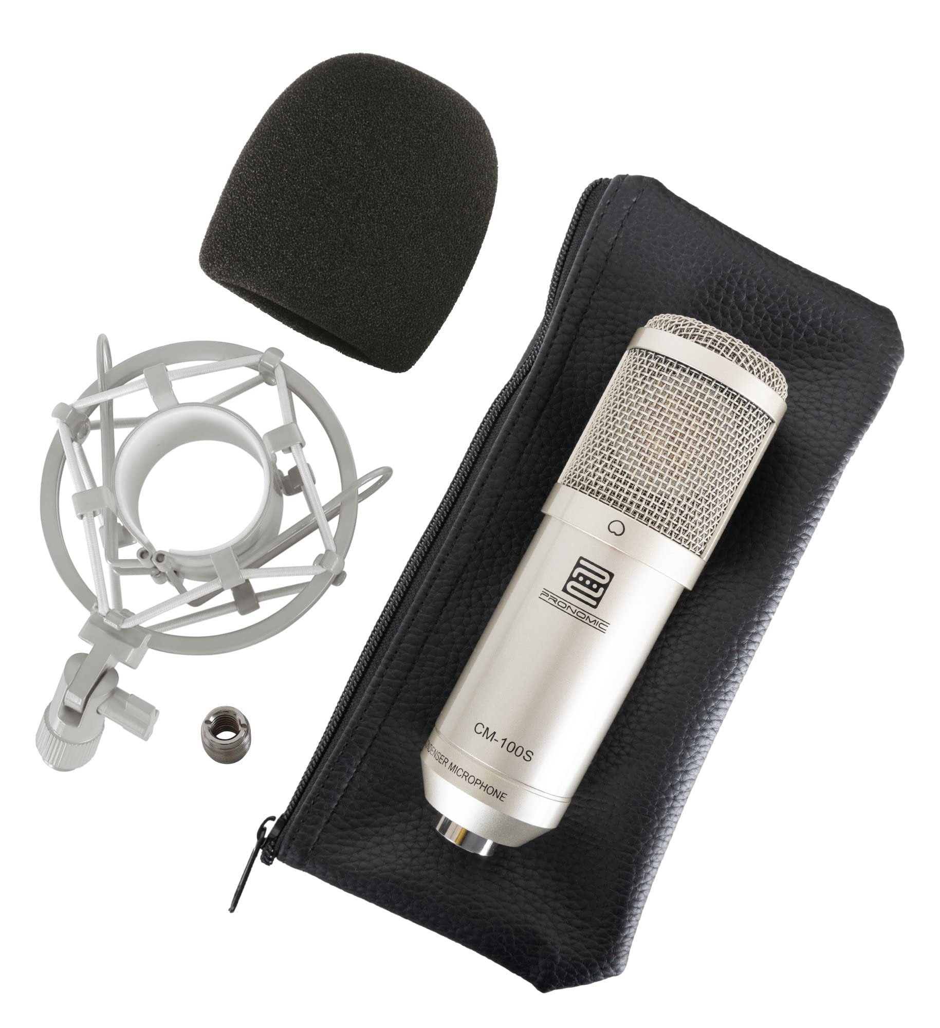 Pronomic CM-100S microfono a diaframma largo supporto antipop schermo cavo