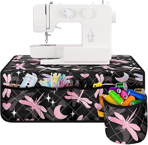 Miniatura 188 de Estera de máquina de coser con flores brillantes y florales bohemias, reduce la vibración, antideslizante, organizador duradero