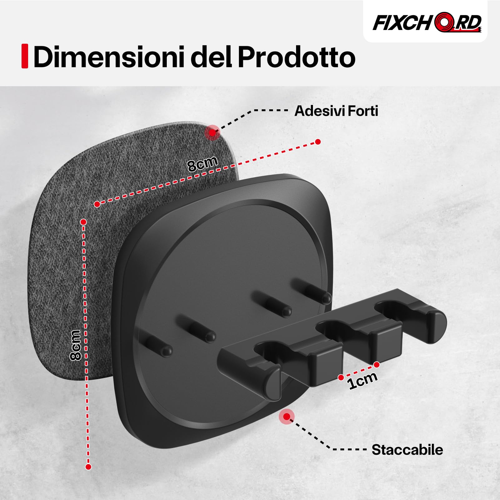 Portaspazzolino Elettrico Autoadesivo - 2 Pezzi Con Adesivo 3M, Per Bagno, Bianco - Foto 3