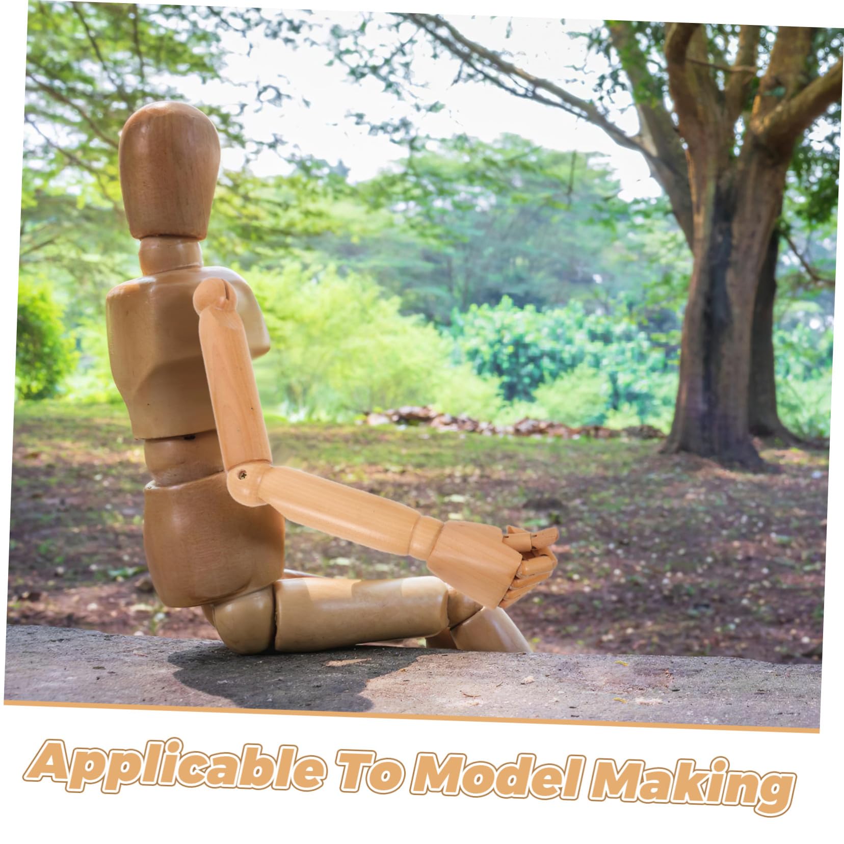 Homoyoyo Brazo de Maniquí Articulado de Madera para Niños, 1 Par | Color Caqui, Juntas Móviles, Montaje Sencillo, para Modelos Educativos, Clases de Arte y Títeres