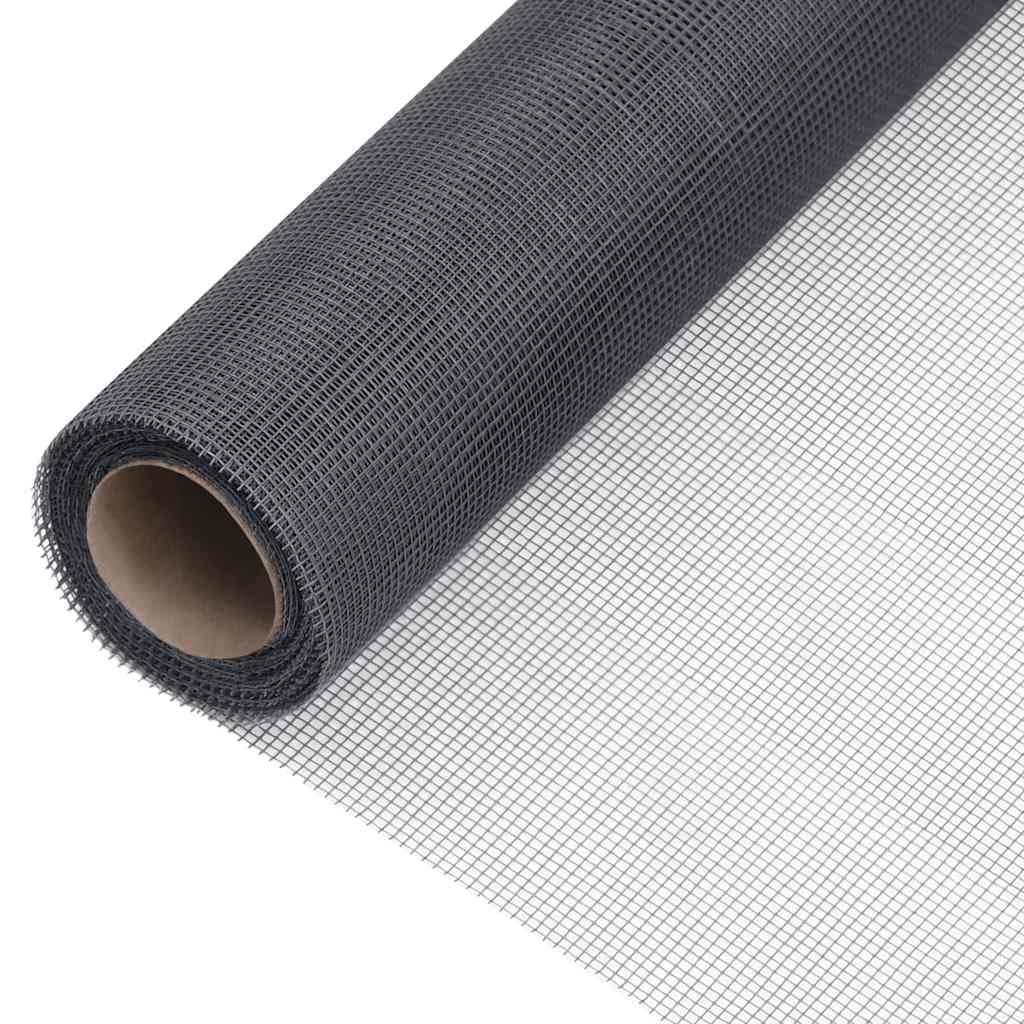 vidaXL Mesh Screen Fiberglass Hardware Fencing Barrier Fence Panel Insect Screen Garden Fence Panel Furniture Accessory 80x1000 cm Grey