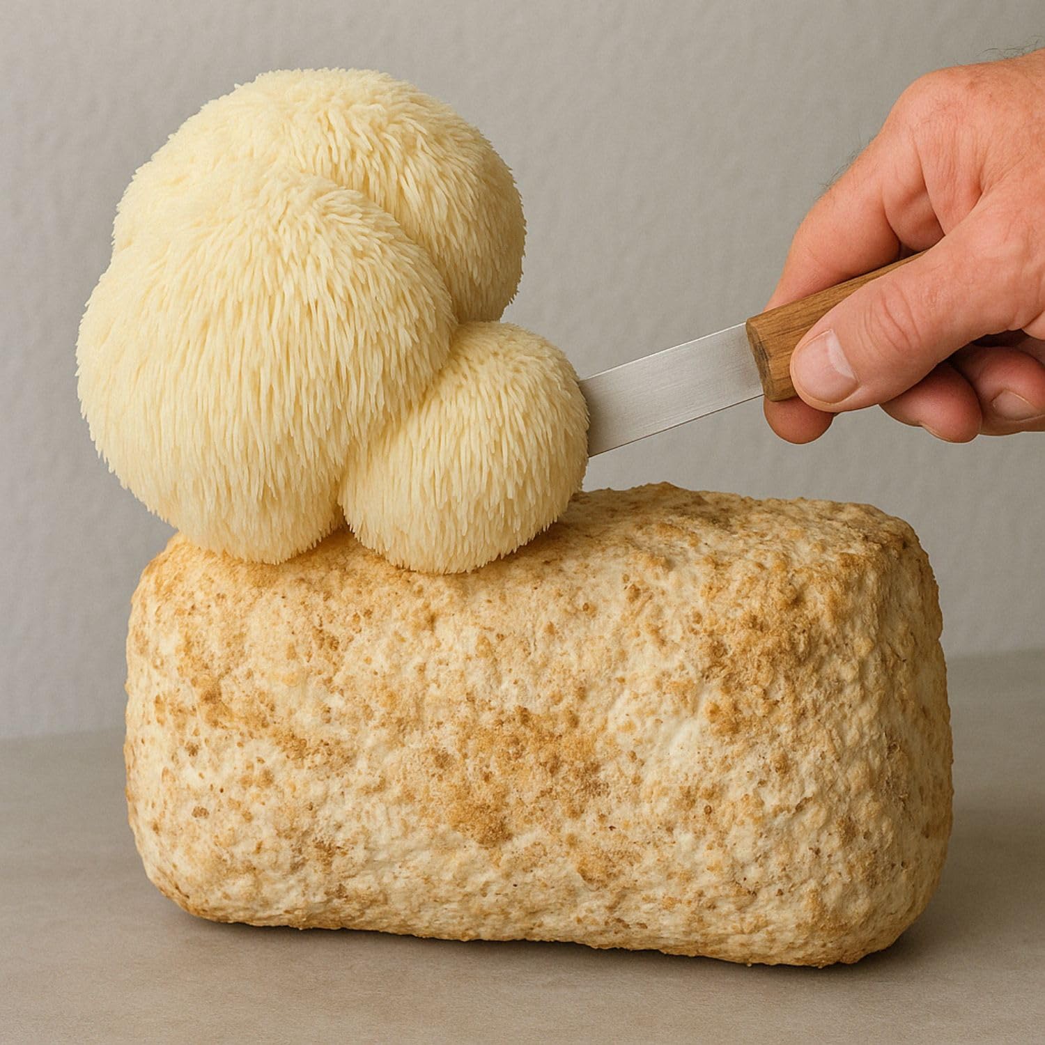 Hawlik Pilzbrut Kit de culture de champignons pour Lion's Mane/Hericium erinaceus - Culture de champignons bio pour une culture facile à la maison - Kit de culture de champignons à épines de hérisson