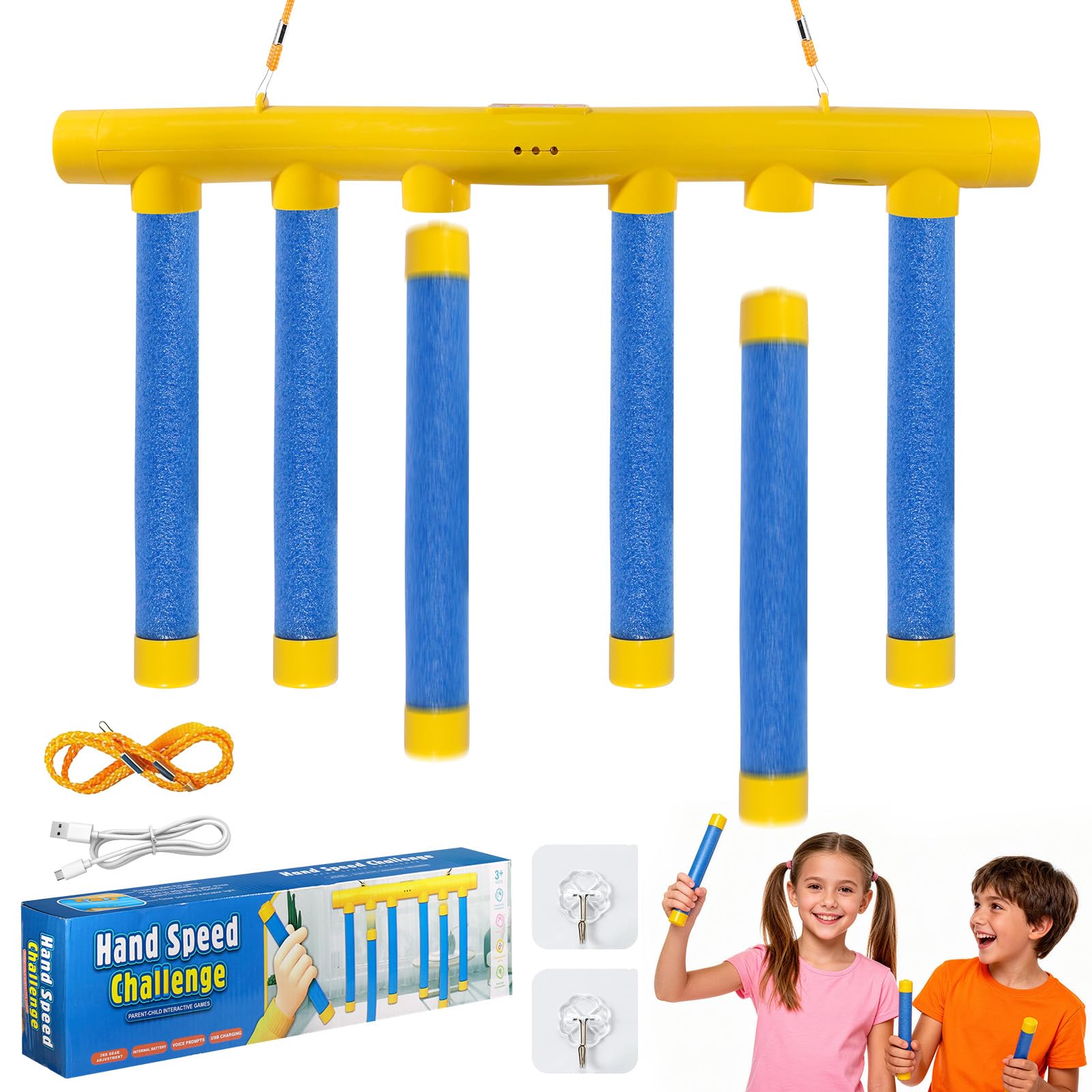 Catching Sticks Game - Gioco Interattivo di Cattura Bastoncini con 3 velocità Regolabili per Coordinazione Occhio-Mano e Allenamento Riflessi - Giocattolo Allenamento per Bambini e Adulti