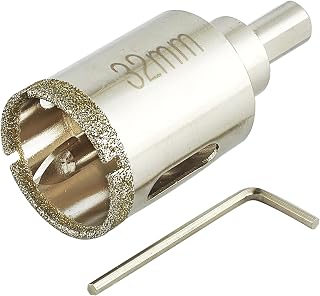 1 1/4 Inch (32mm) Diamond Hole Saw with Pilot Bit, DaduoRi 1.25 Inch Tile Tip Coated Hole Saw with Guiding Drill Bit in The Center for Glass, Porcelain Tile,Ceramics, Marble and Granite