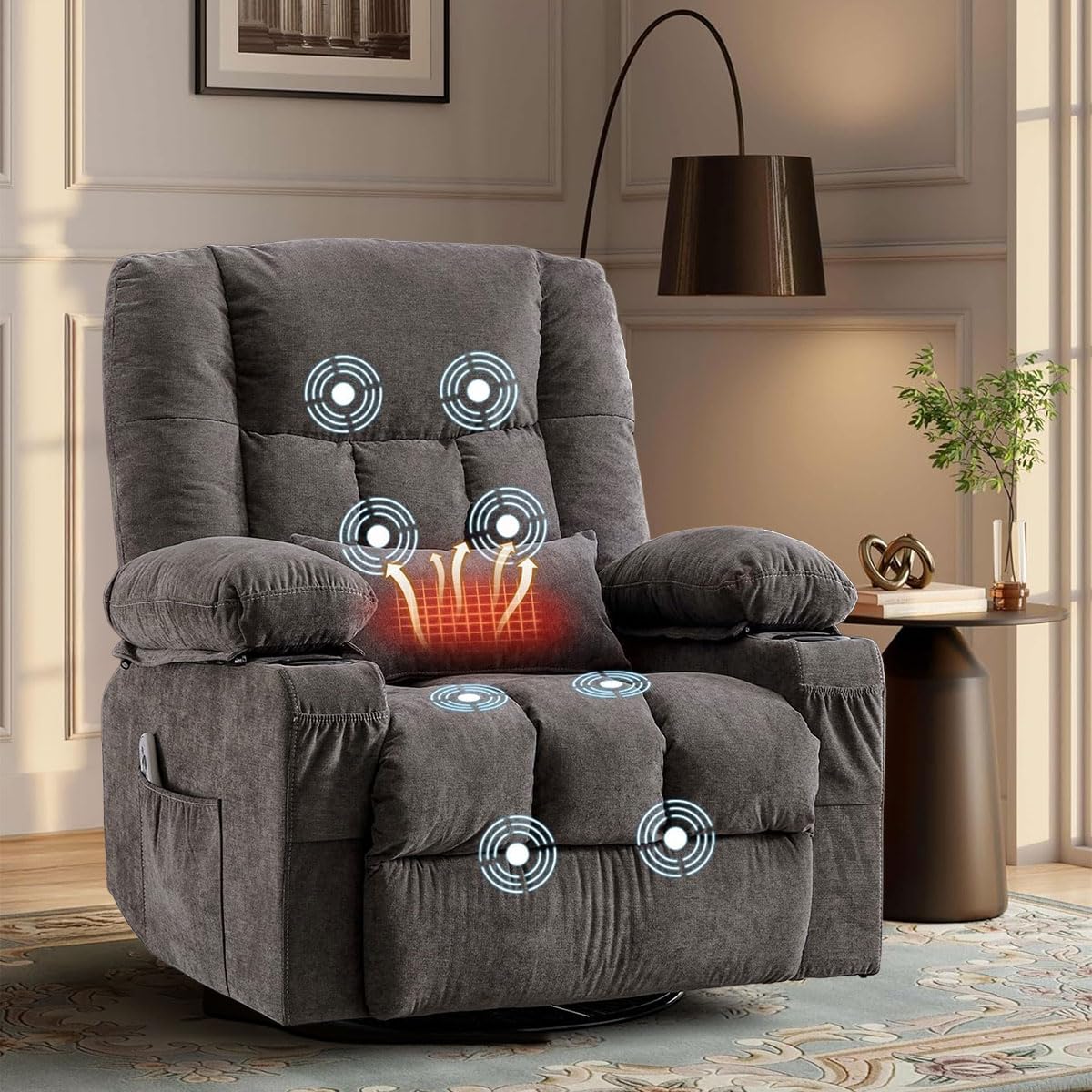 MAHOMICO Swivel Rocker Recliner